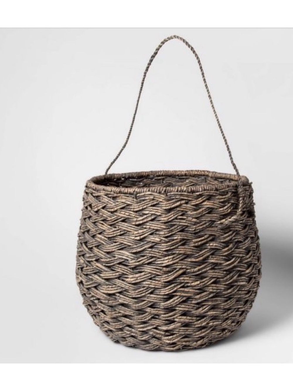 Threshold Woven Hanging Basket in Natural Gray Blue color large